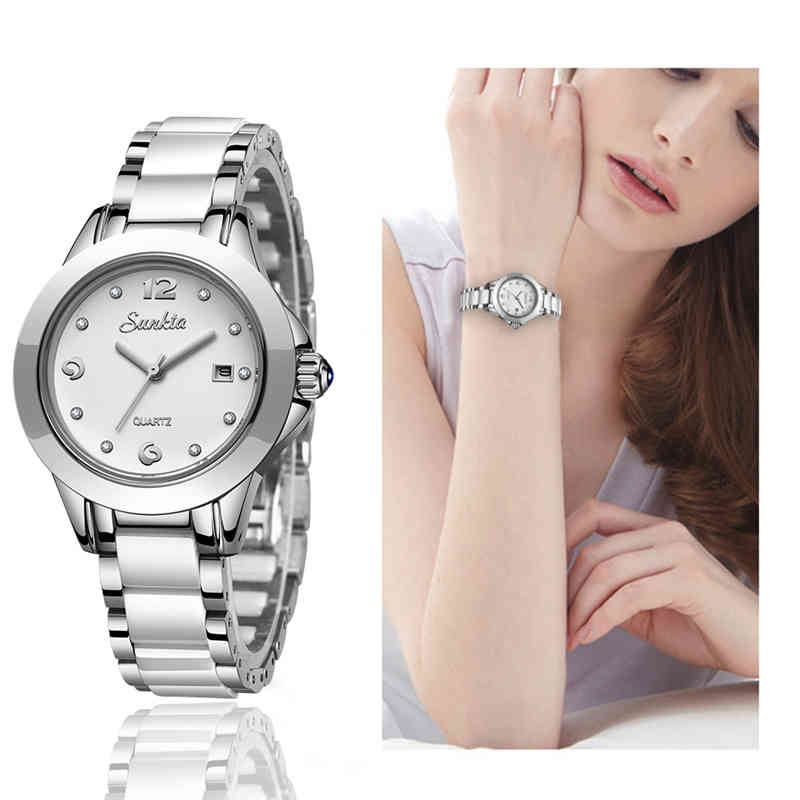 

SUNKTA Top Luxury Brand Women's Rose Gold Watches Ladies Ultra-thin Clock Fashion Boutique Girl Watch Senhoras Assistir 210517, Rose gold white