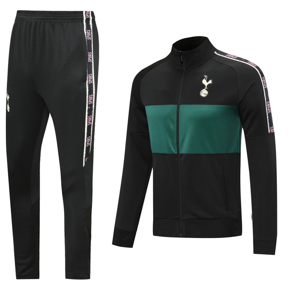 

2021 New Fall and Winter Tottenham Jacket Football Training Suit Black Long Sleeve Coat Zipper Jersey, Gray