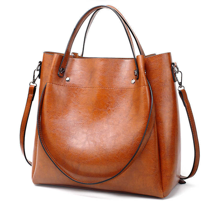 

Oily leather hand 2020 new fashion big Korean version single shoulder messenger women's bag, Wine