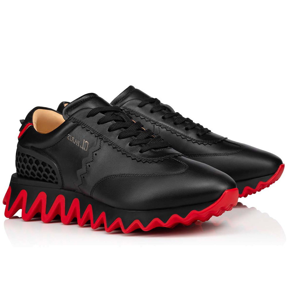 

Luxury Design Low Tops Elastikid Red Bottom Shoes Shark Spike Loubishark Flat Bottoms Outdoor Sports Couple Party Dress Shoe Men Women Leather Casual Sneakers, #1