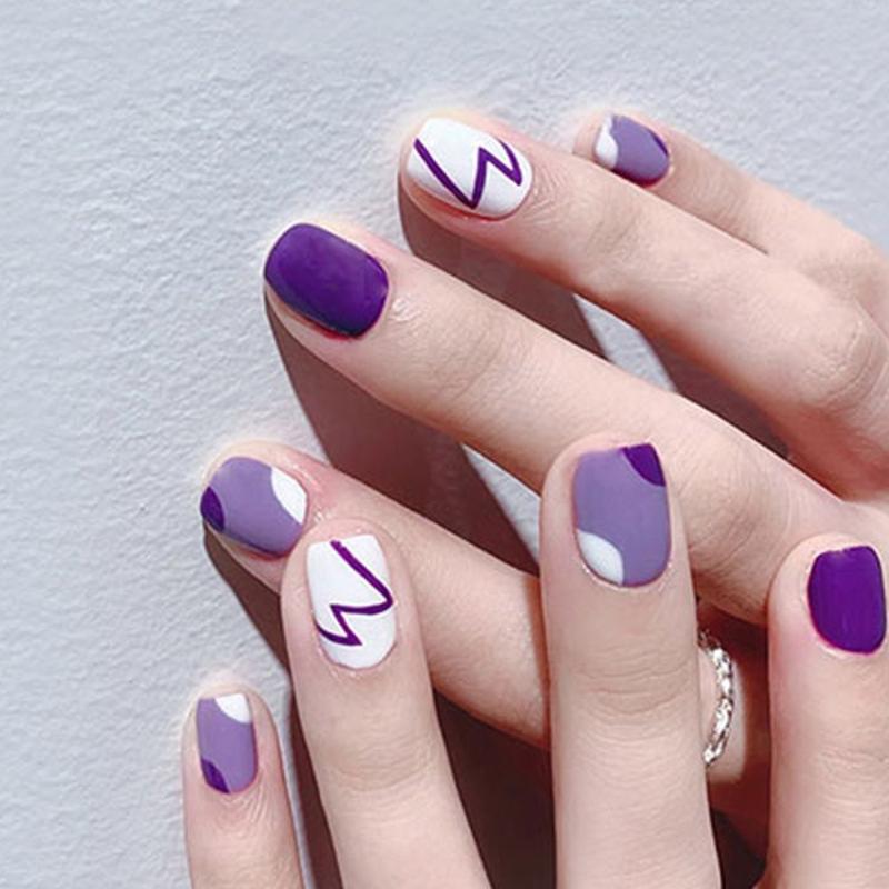 

False Nails 24pcs Wearable Leopard Fire Cloud Green Press On Full Cover Fake Acrylic Detachable Nail Design Sticky Tools, 08