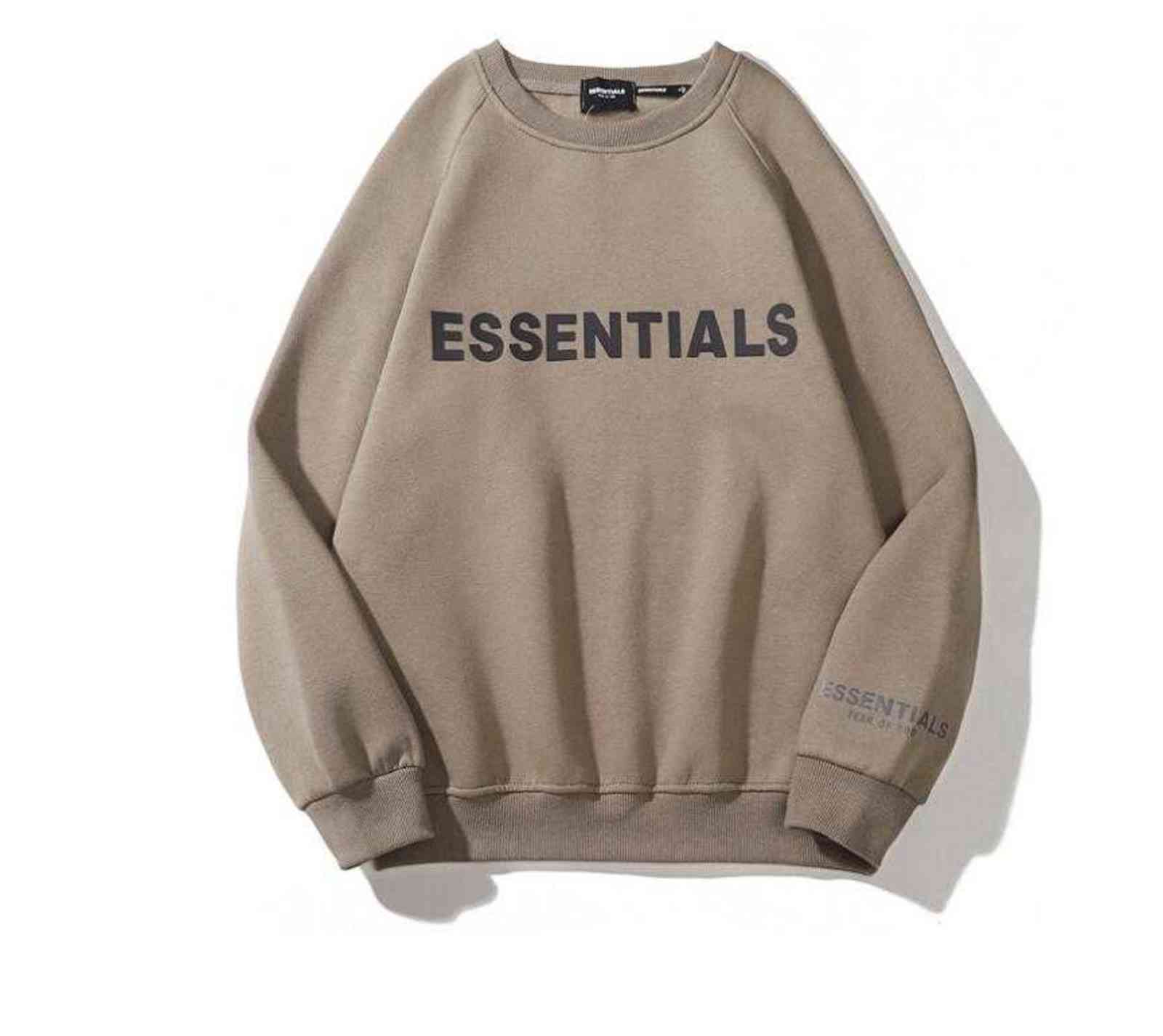 

Essentials Round Neck Men Women Oversize Essentials Sweatshirts Kanye West Hip Hop Streetwear Cotton Pullover, White