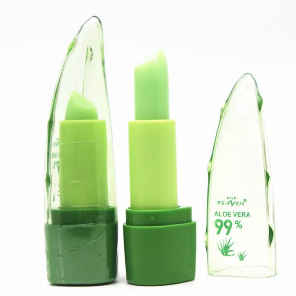 

99% ALOE VERA Jelly Lipstick Temperature Change Color Moisturizing Lip Stick Pink Tint Makeup, As picture