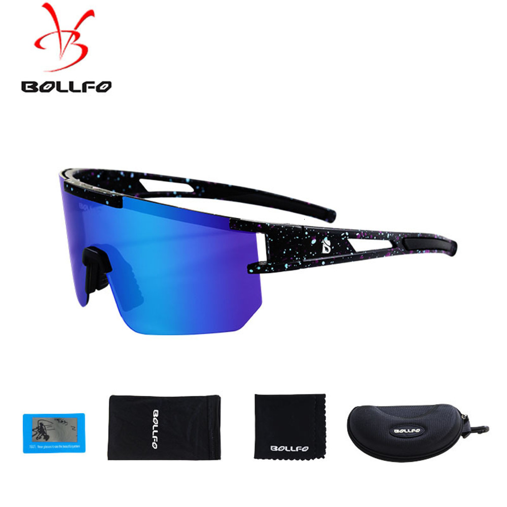 

riding big frame dazzling color Revo electroplating film Polarized Sports Sunglasses set, White;black