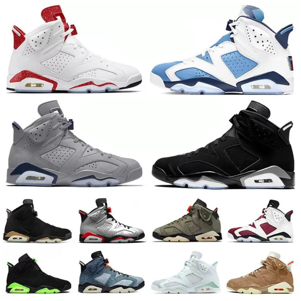 

2022 Authentic 6 6s Mens Outdoor shoes Metallic Silver Georgetown UNC Red Oreo British Khaki Olive Black Infrared Green DMP Carmine men trainer sports sneakers