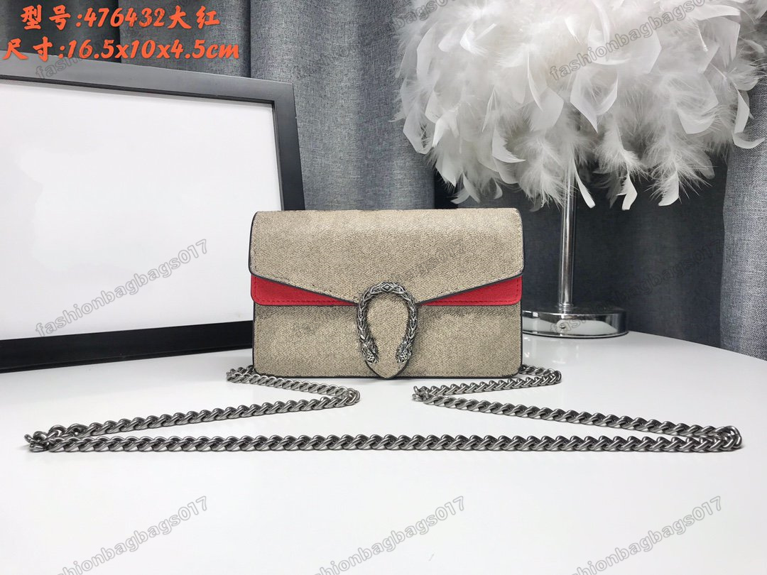 

2022ss Mini Dionysuss Luxury Chain Strap Shoulder Bag Greek God Designer Tiger head Closure CrossBody Womens Luxury Handbag