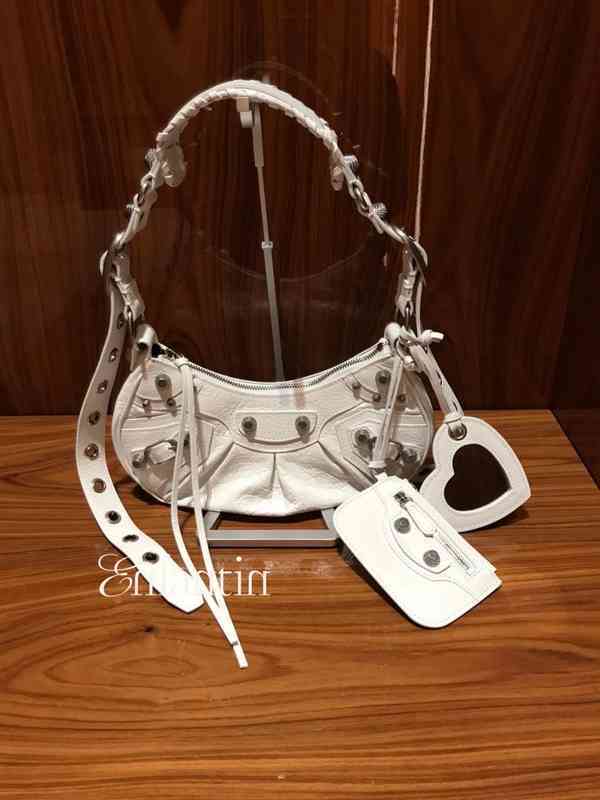 

Balencaigahandbag Le cagole underarm locomotive three one shoulder bag crescent rivet bag, Separate colors