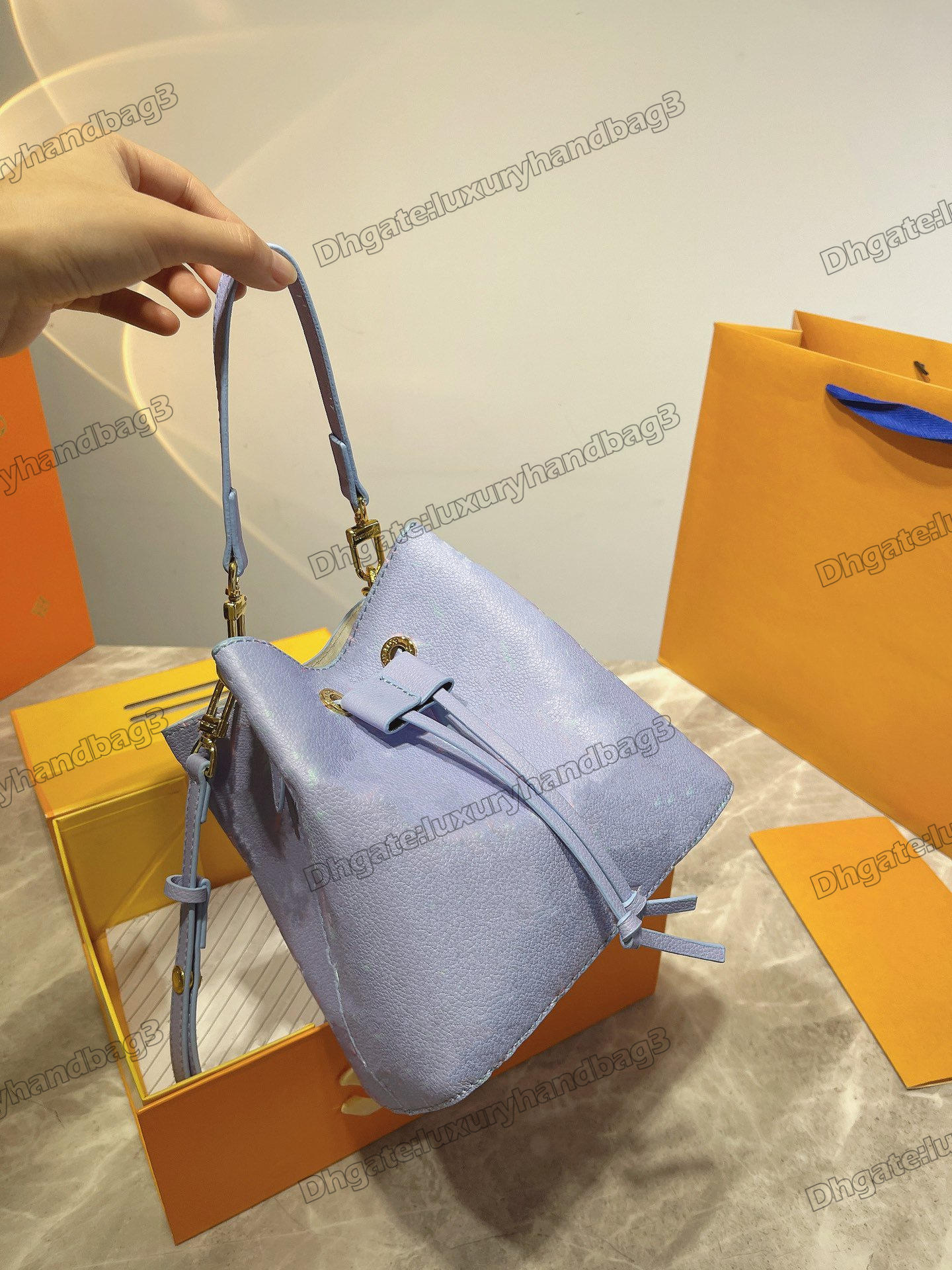 

M46163 Glimmering Speedy Bandouliere 20 Shoulder Bag Summer Stardust Green Beige Blue Womens Designer Handle Bag M46092