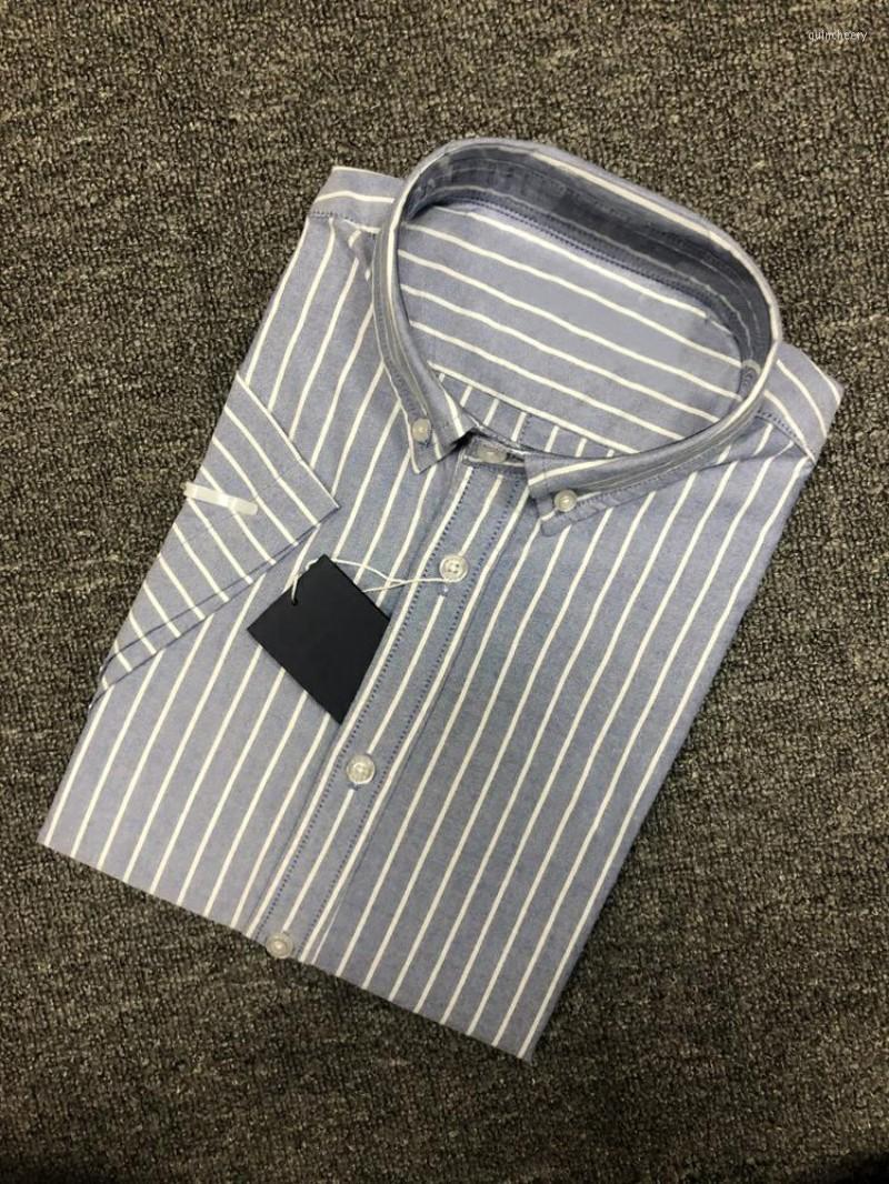 

Men's Dress Shirts High Quality Small Colorful Horse Cotton Short Sleeve Stripe Shirt Camisa Masculina Men Fashion Ralp ShirtMen's QuinMen's, Gray