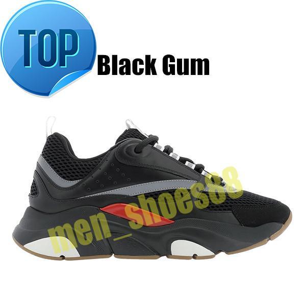 

2022 High Quality B22 Casual Shoes Dad Green Sneaker Calfskin Trainers Men Women Flat Outdoor Retro Patchwork Casual With Box P, Black gum