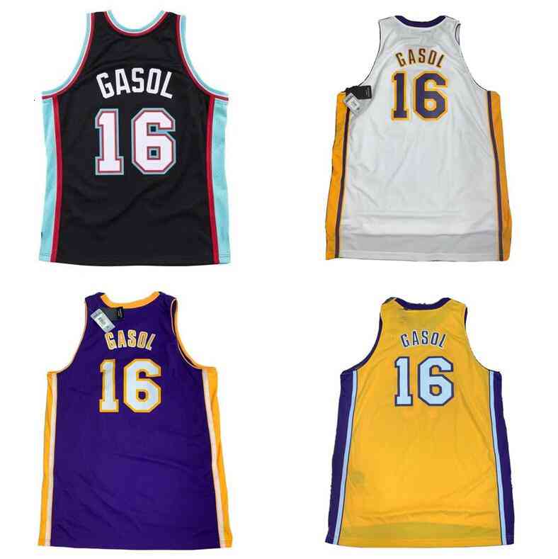 

Stitched basketball jersey Pau Gasol Mitchell and Ness 2001-02 09-10 Finals classic retro jerseys Men Women Youth S-6XL, Stitched jersey
