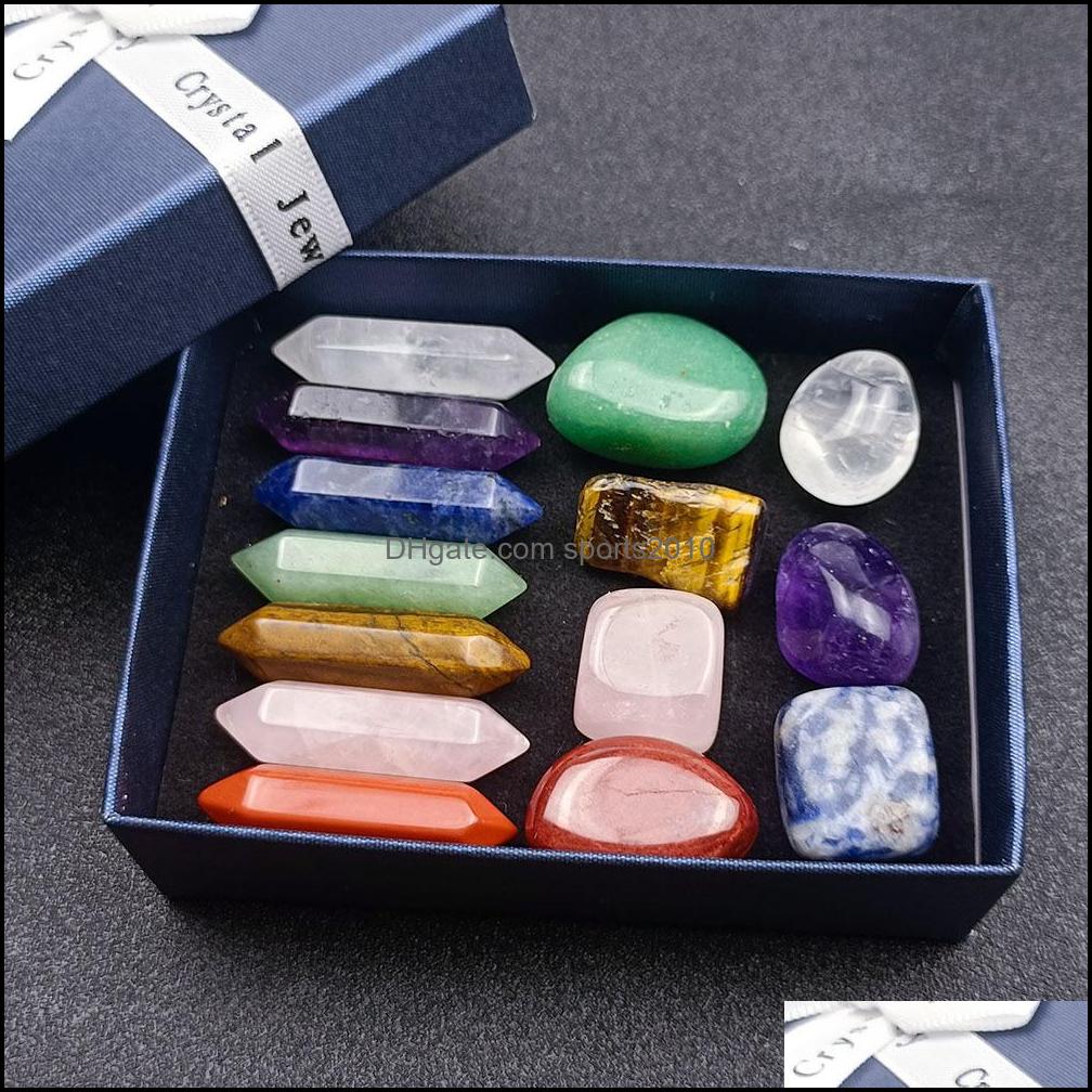 

Arts And Crafts Arts Gifts Home Garden 7 Chakra Set Reiki Natural Stone Crystal Stones Polishing Rock Quartz Yoga Energy B Dhqxp