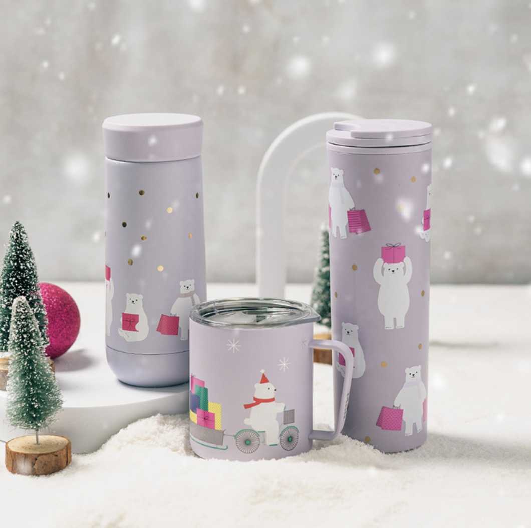Starbucks 2021 Christmas limited pink Christmas tree bear stainless steel thermos cup Hong Kong and Macao-image-759994947