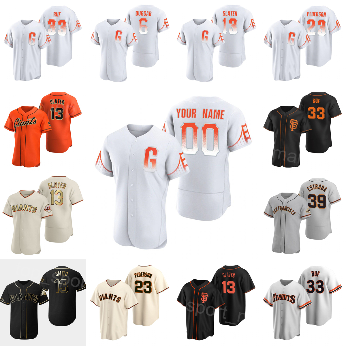 

Men Kids Women Baseball 33 Darin Ruf Jersey 39 Thairo Estrada 23 Joc Pederson 5 Mike Yastrzemski 21 Joey Bart 13 Austin Slater Embroidery And Sewing Flexbase Cool Base