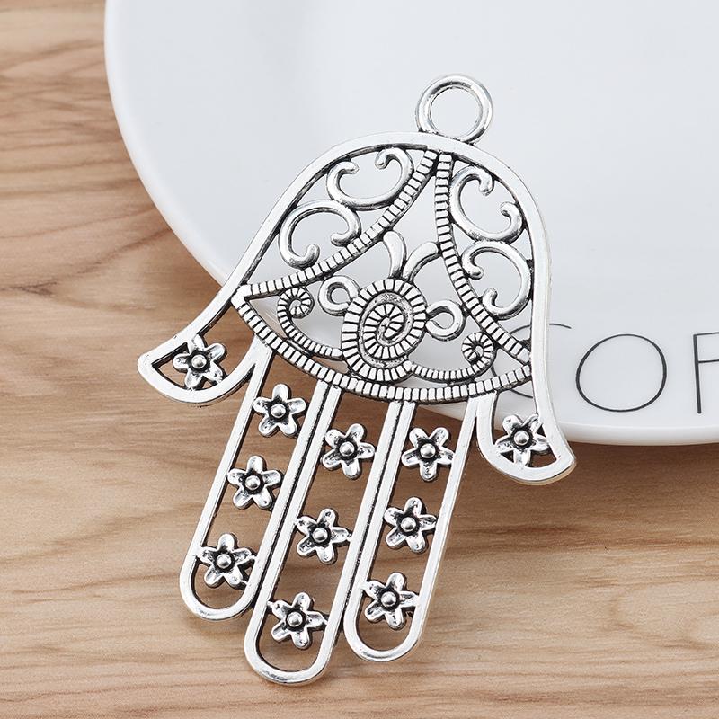 

Pendant Necklaces Pieces Large Hamsa Hand Charms Pendants For Necklace Jewelry Making Findings 85x62mmPendant