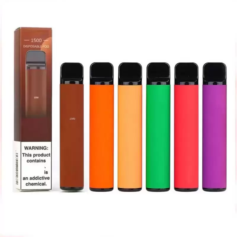 

Elf Disposable Vape Eletronic Cigarette Vape Pen 1500 PUFF PLUS 4.8ml prefilled 850mAh Battery Stick pod device 5% vapor