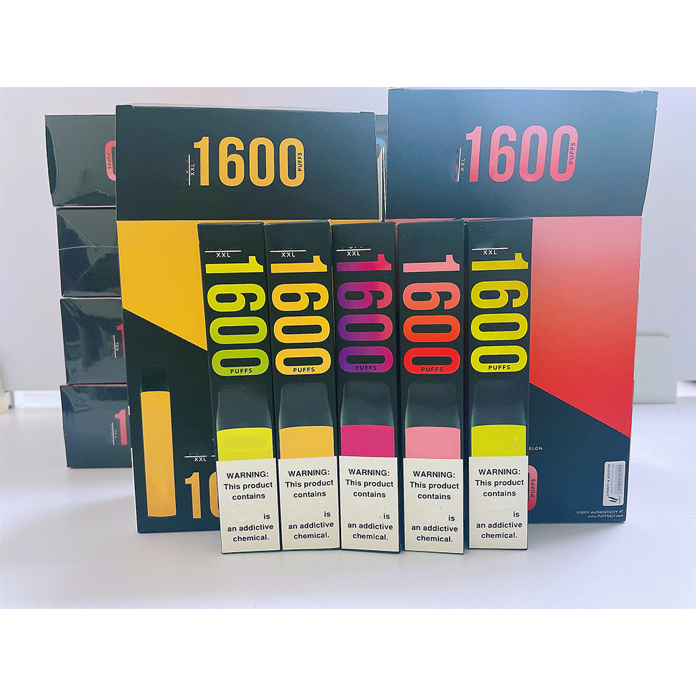 

Puff 1600puffs Disposable Vape Pen E Cigarette Device 20 colors 6.5ml 1000mAh Pre-Filled 1600 Puffs Kit