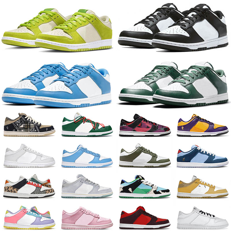 

mens women shoes designer dunked skate low fashion Unc Black White Spartan Green Coast Syracuse Pink dunkes lows men tennis trainers dunks sneakers 36-48, A26 barely green