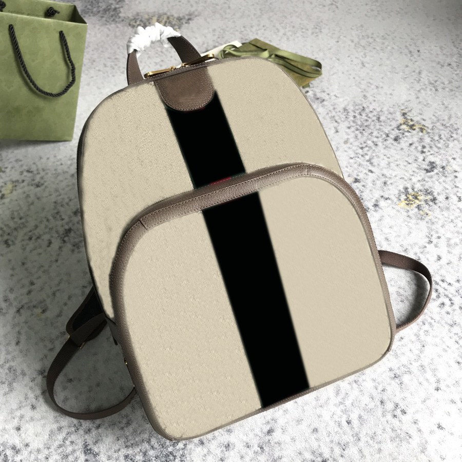 7A Top quality Designer bag medium luxury backpack bags tote bag Canvas Italy Green handbag Red Web Purse Luxurys Designers mens Backpacks Style