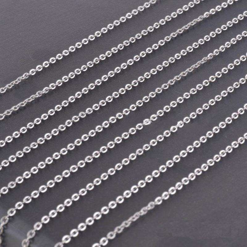 

Chains 100pcs/Lot 1.5/2/2.4/3MM Silver Color 16"-40" Length Men 316L Stainless Steel Necklace Cross Chain For Women Jewelry GiftCh