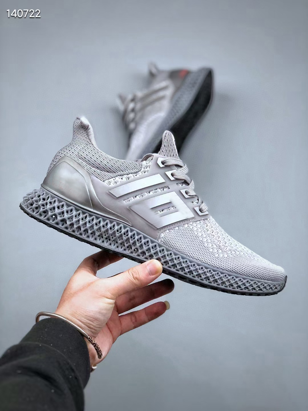 

High Quality NASA Ultra 4D Men Shoes AlphaEdge 4Ds LTD Printing knitting Core Black Triple Halo Silver Metallic Red Sneakers FX7753 with