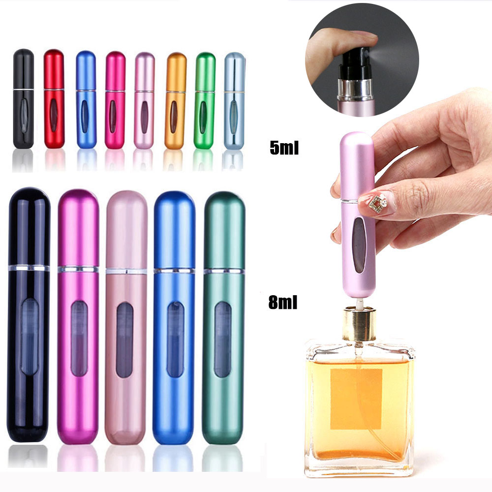 

5ml Portable Mini Refillable Perfume Bottle With Spray Scent Pump Empty Cosmetic Containers Atomizer Bottle For Travel Tool