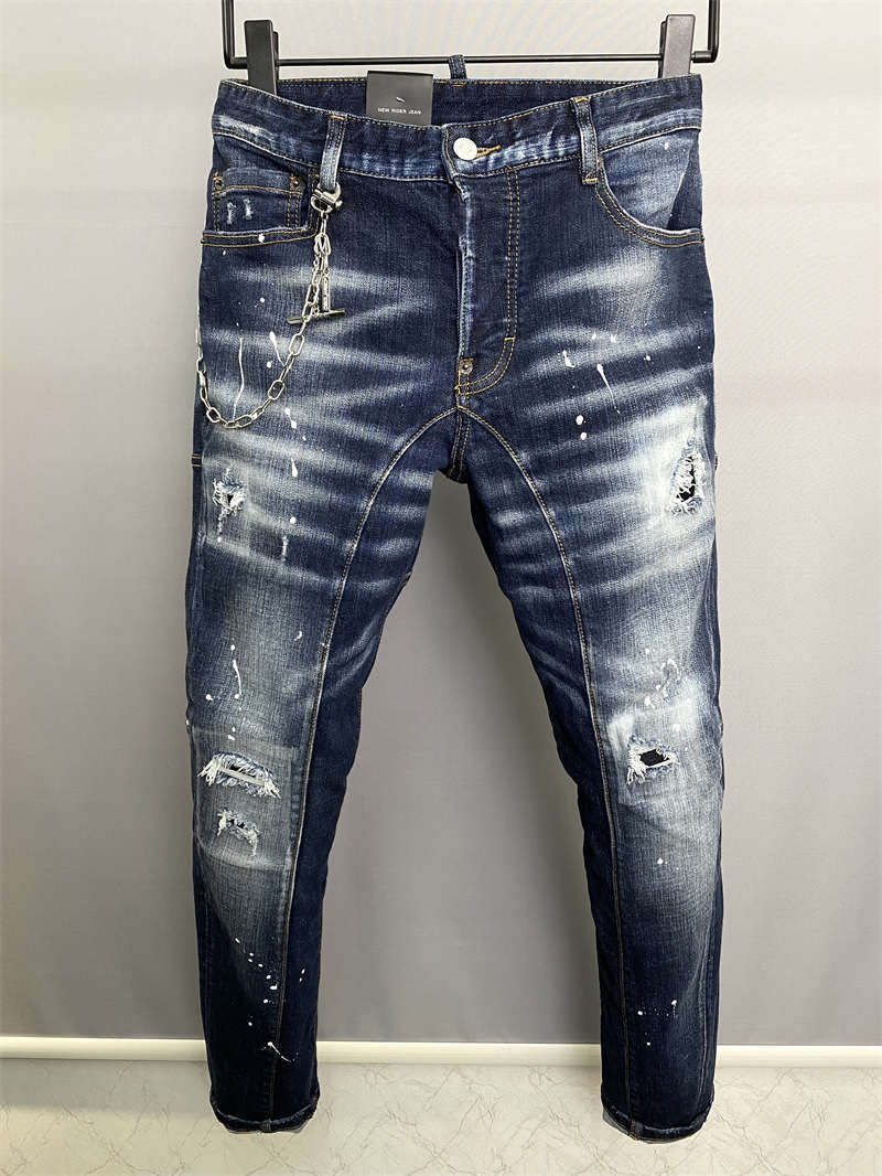 

2022 New Arrivals D2 Mens Luxury Designer Denim''dsq2''Jeans Holes Trousers Dsquare Jeans COOLGUY Biker Pants Mens Clothing 2#A508, A508