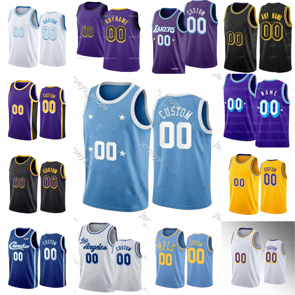 75th Basketball Jerseys Custom Mens Womens Los Angeles''Lakers''15 Austin Reaves LeBron 23 James 5 Talen Horton-Tucker 13 Wil