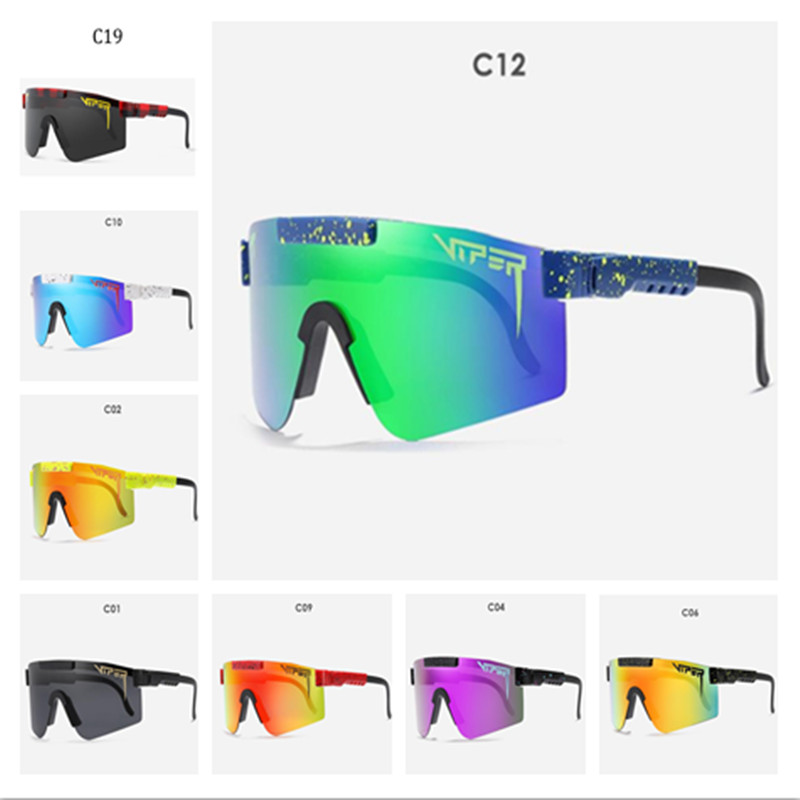 2022 Pit Viper Cycling Sunglasses Outdoor Sports Polarized Driving Glasses Men And Women Mtb Road Bike Eyewear Ski Glassesbov4 RED lens tr90 frame uv400 protection