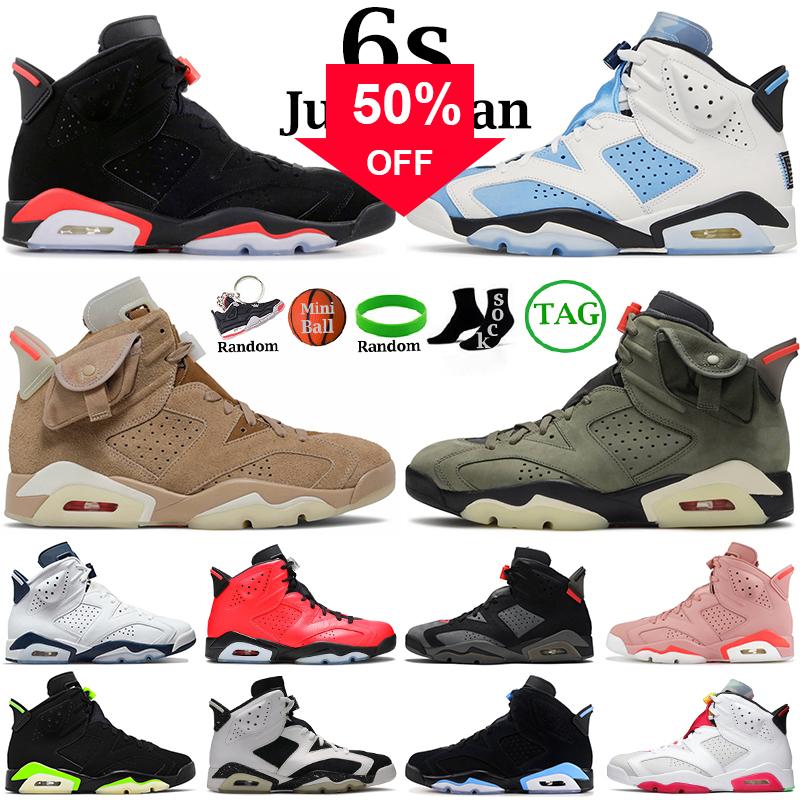 

Men Women 6s Basketball Shoes Jumpman 6 Unc White Midnight Navy British Khaki Olive Black Cat Bordeaux Bred Infrared Mens Trainers Sports L