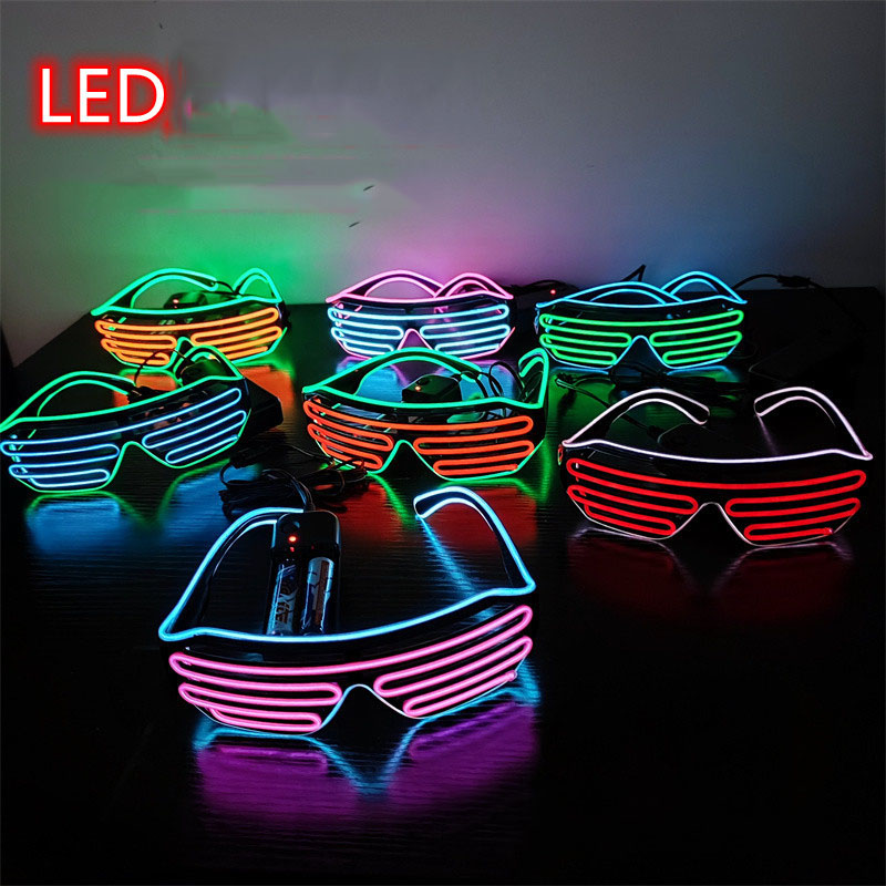 

led party glasses Glowing Halloween Luminous Neon Christmas Party Bril Flashing Light new