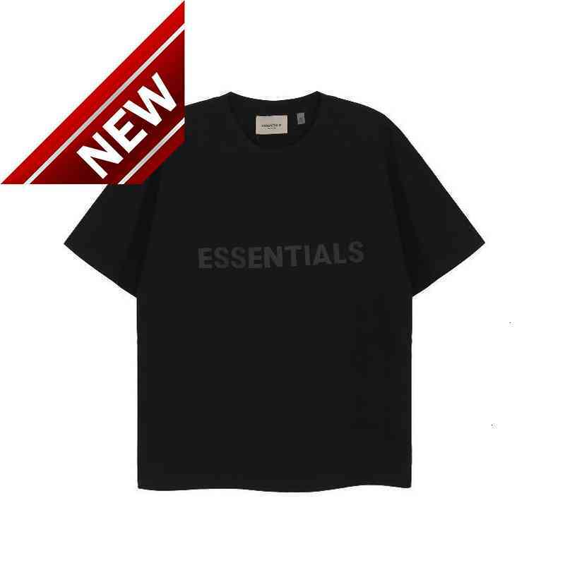 50% de réduction Double God Fear Fil Fear of Essentials Nouveau brouillard à manches courtes Coton Coton High Street Men et femme Round Neck T-sh