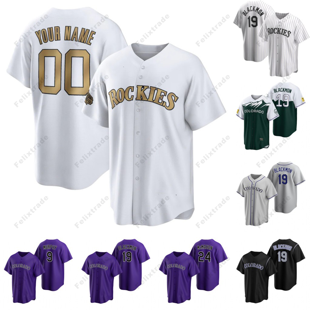 

Rockies 2022 All Star Game White Jersey Custom Gold Trimmed Kris Bryant Charlie Blackmon C.J. Cron Ryan McMahon Connor Joe Jose Iglesias Alan Trejo Tyler Baseball Wear, 2022 city connect