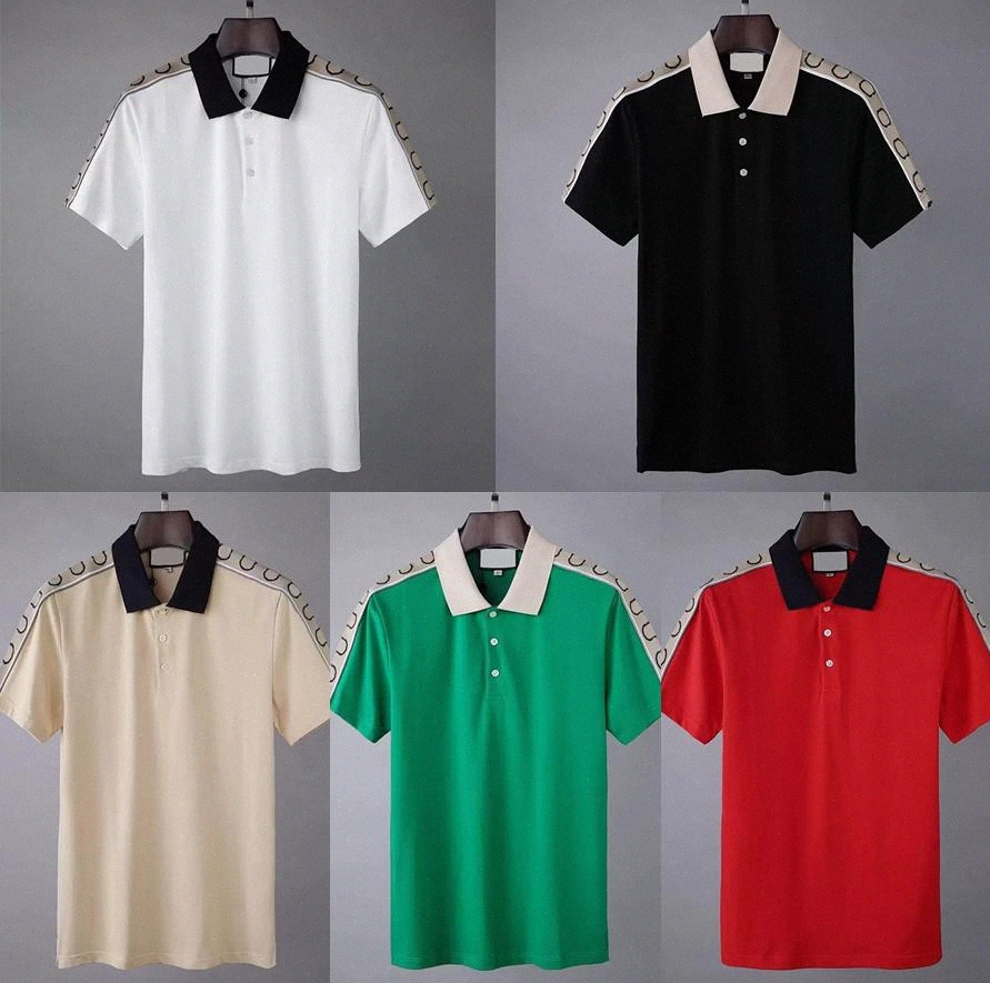 

summer Designer Polo Shirts Men short Polos Casual Mens tees clothing T Shirt Letter Print loose polos Embroidery Fashion Man Tee 66Bc#