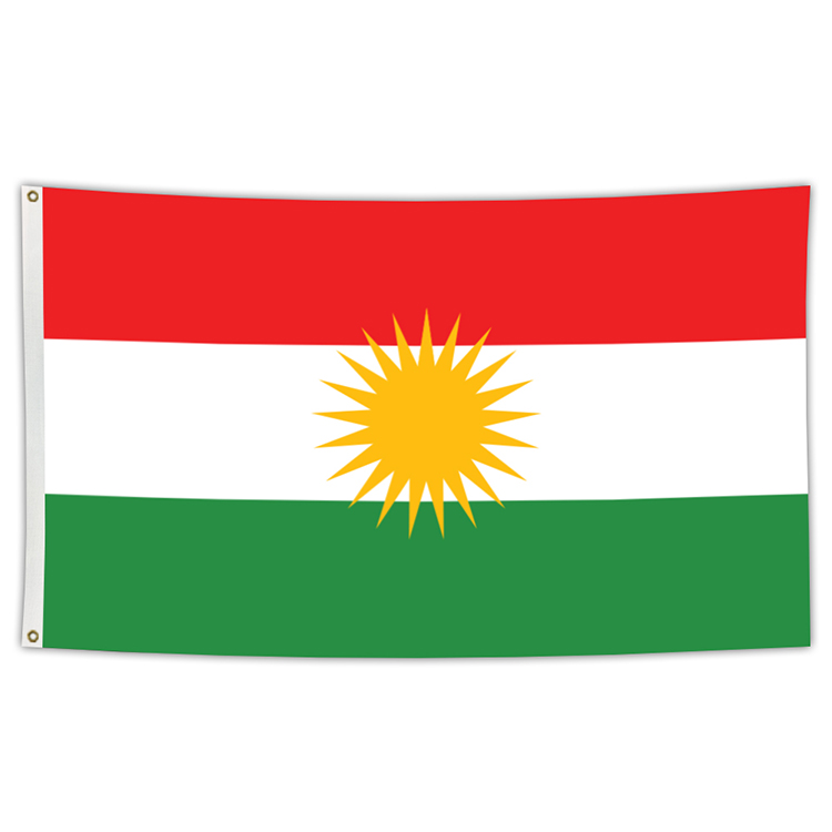 

Kurdistan Flag 3x5 Ft 100%Polyester Vivid Color Banner With Brass Grommets For Indoor Outdoor Yard Decoration