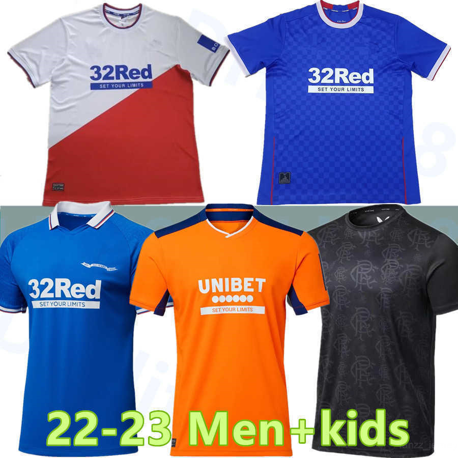 2022 2023 Glasgow Rangers 150th Anniversary Soccer Jerseys 22 23 home RAINING CHAMPIONS 55 DEFOE HAGI BARKER TAVERNIER third training-image-776462245