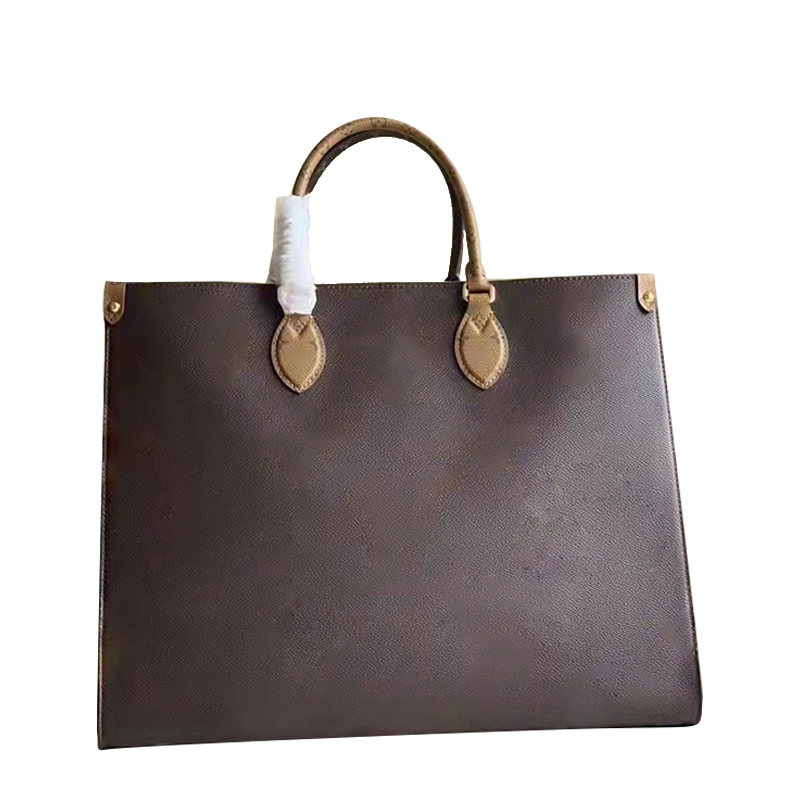 

Womens Shoulder Bags Fashion Leather Onthego totes Designers Handbags Bag Purse Flower Ladies Casual Tote Female HandBag Luxury designer 05, Brown