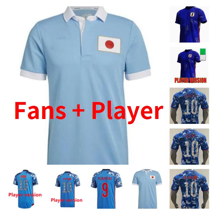 

2022 Japan 100th Anniversary soccer jersey 21 22 23 National team ATOM KAGAWA ENDO OKAZAKI NAGATOMO HASEBE KAMAMOTO Japanese Player Fans women football Shirt, 22/23 player
