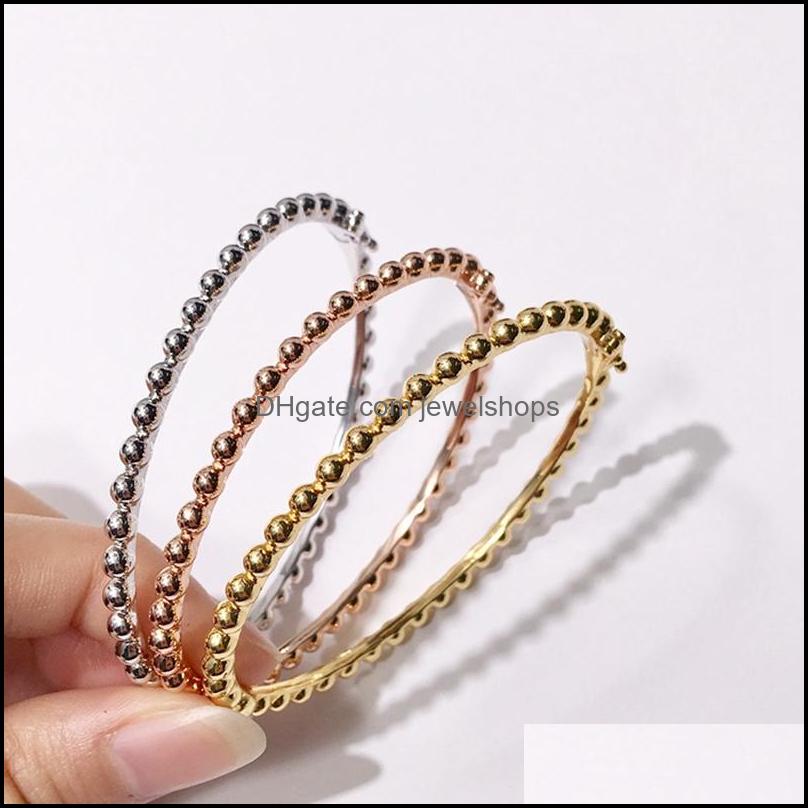 

High Quality Woman New Luxury Jewelry Accessories Upper Arm Bracelet Rose Gold Wholesale Gift Korea Drop Delivery 2021 Bangle Bracelets Xqah
