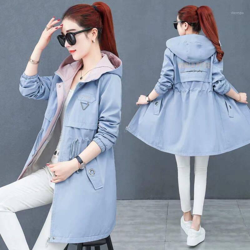 

Women's Trench Coats Womens Coat High Quality Fall Long For Women Windbreaker, Pink