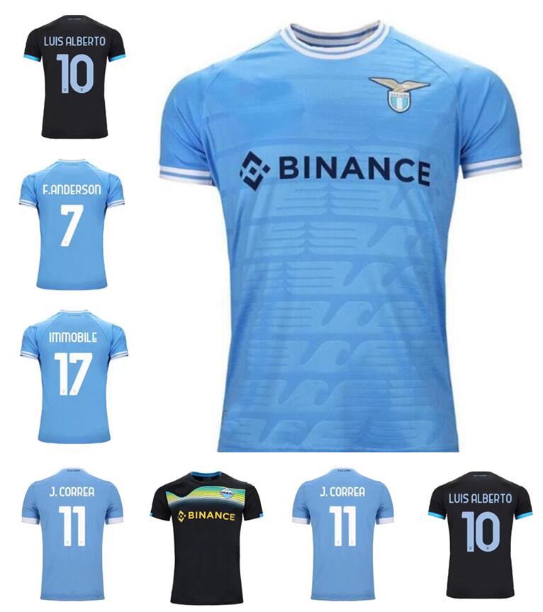 

22 23 SS Lazio home soccer Jerseys 2022 2023 men kids full sets IMMOBILE LUIS ALBERTO SERGEJ J.CORREA ACERBI BADELJ LUCAS MARUSIC LAZZARI Zaccagni football shirts