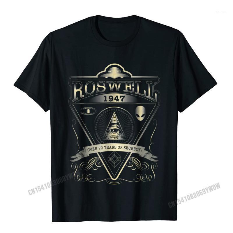 

Men's T-Shirts Roswell 1947 Alien T Shirt - Vintage Style UFO Area 51 Camisas Men Brand Shirts Cotton Tops Summer, Black