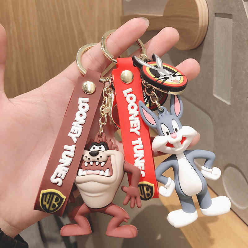 

Keychains Personalized animation Bugs Bunny series key creative lovely car pendant bag Pendant