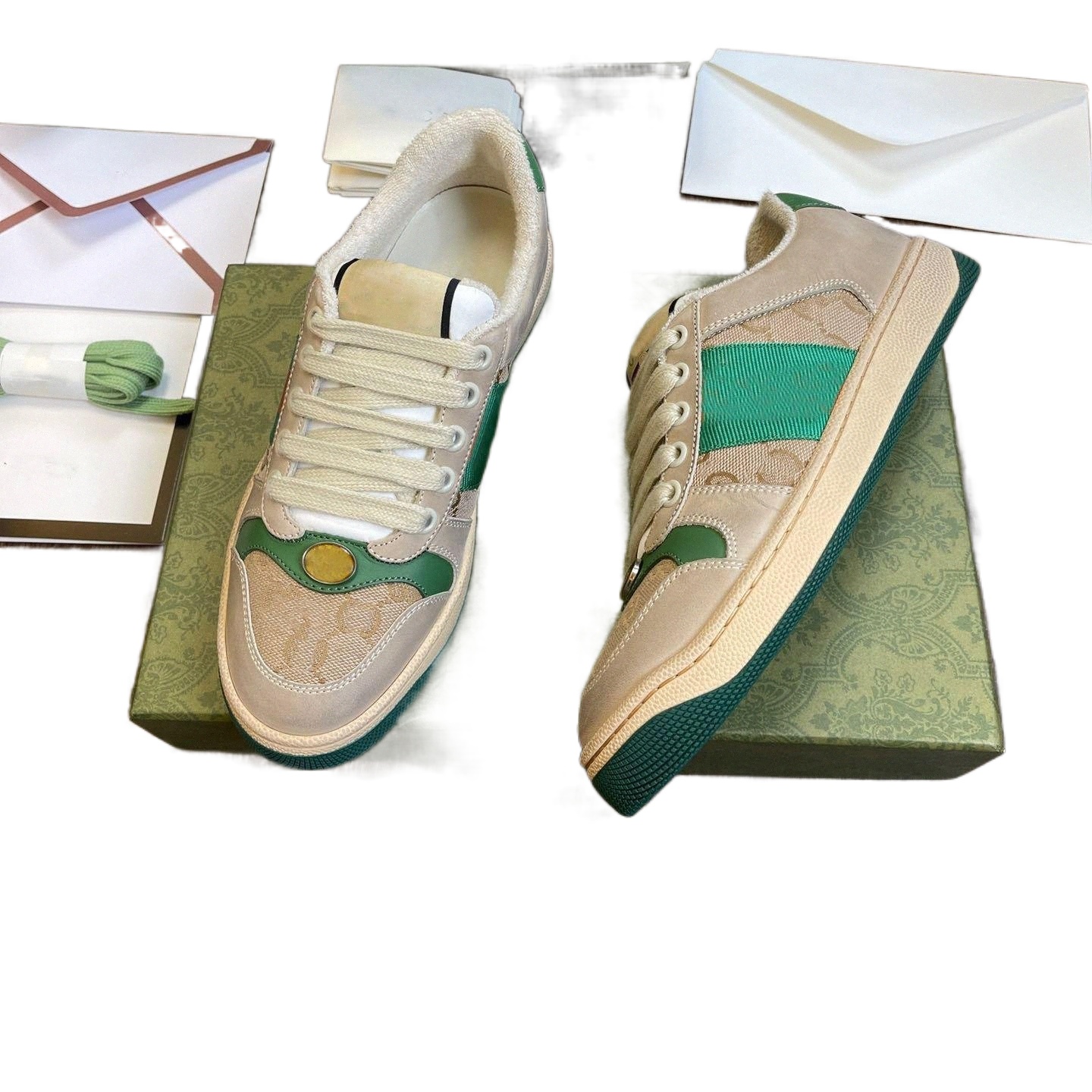 

screener Sneaker Luxurys Designers Dirty Shoes Men Women Brand Discount Sneakers Leather Lace Up Stripe Causal Shoe