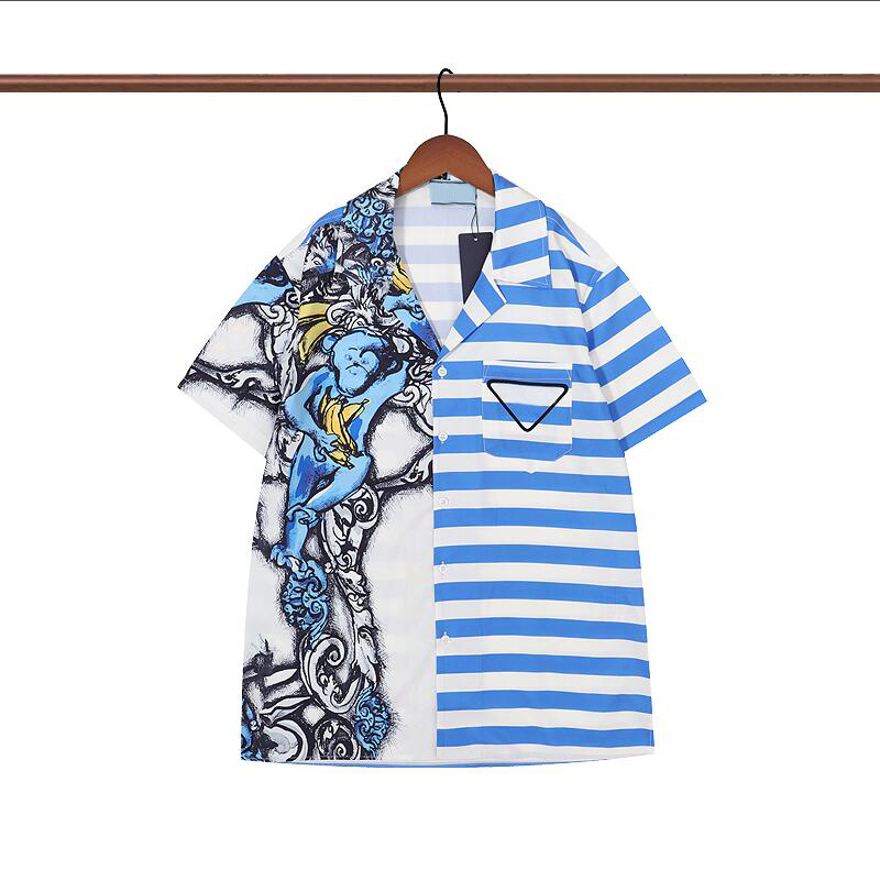 

2022 luxury designer men's Short shirt fashion casual business social and cocktail shirt brand Spring Autumn slimming the most fashionable clothing S-XXXL 30015#, Multi