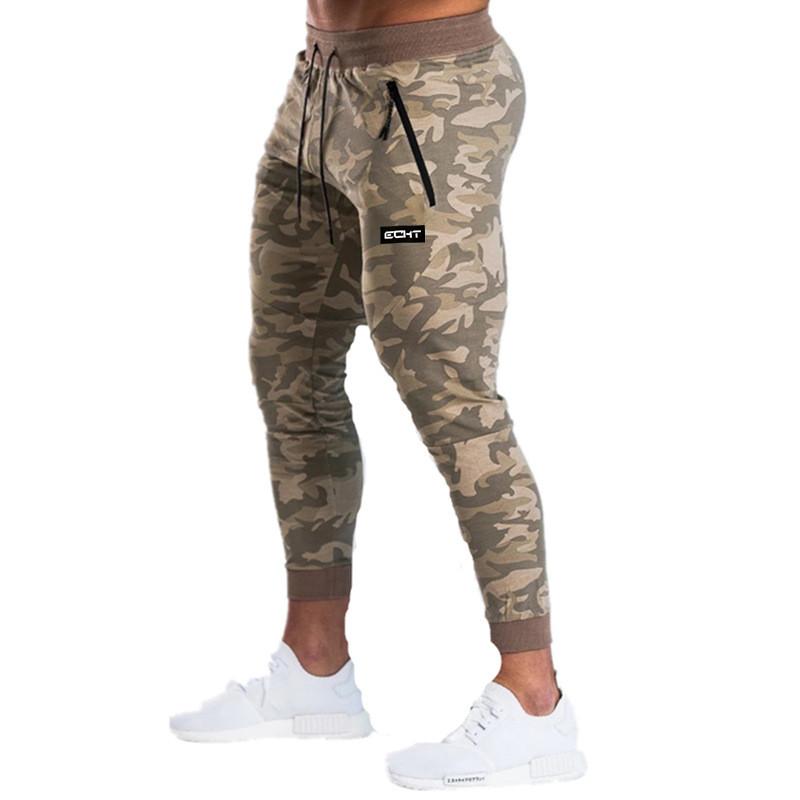 

Men's Pants Autumn Men Cotton Sweatpants Gyms Fitness Camouflage Trousers Male Running Sports Pencil Joggers SportswearMen's, Khaki camouflage