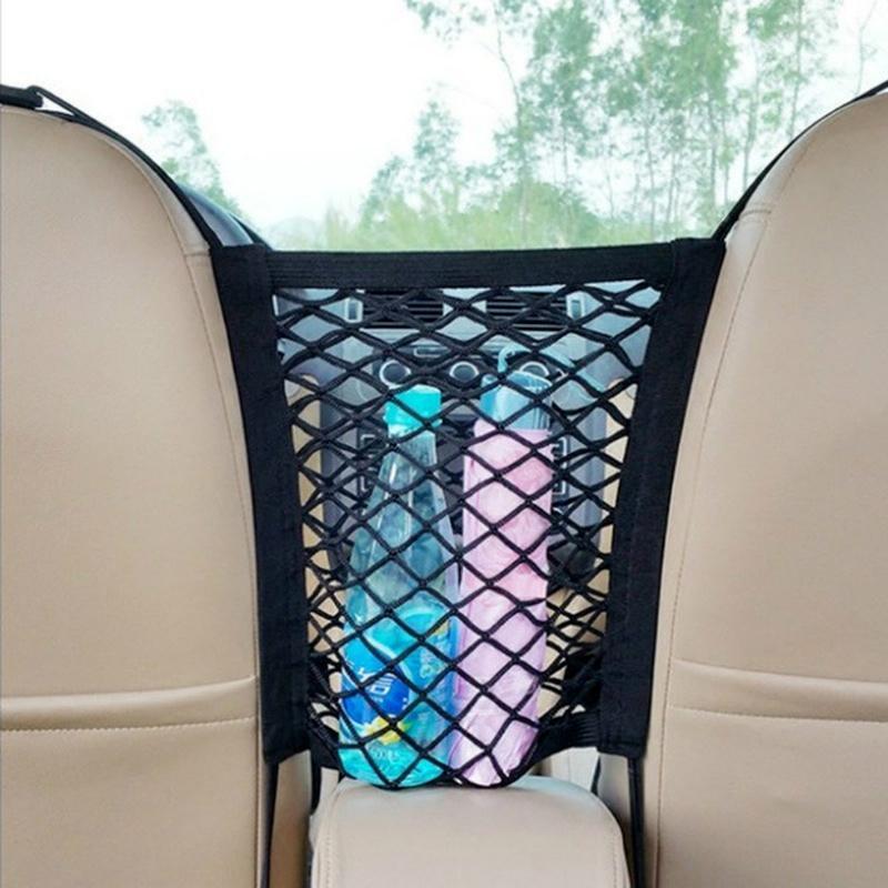 

Car Organizer Interior Elastic Mesh Net Trunk Seat Back Styling Storage Bag Pocket Cage Grid Holder Auto Accessories Supplie