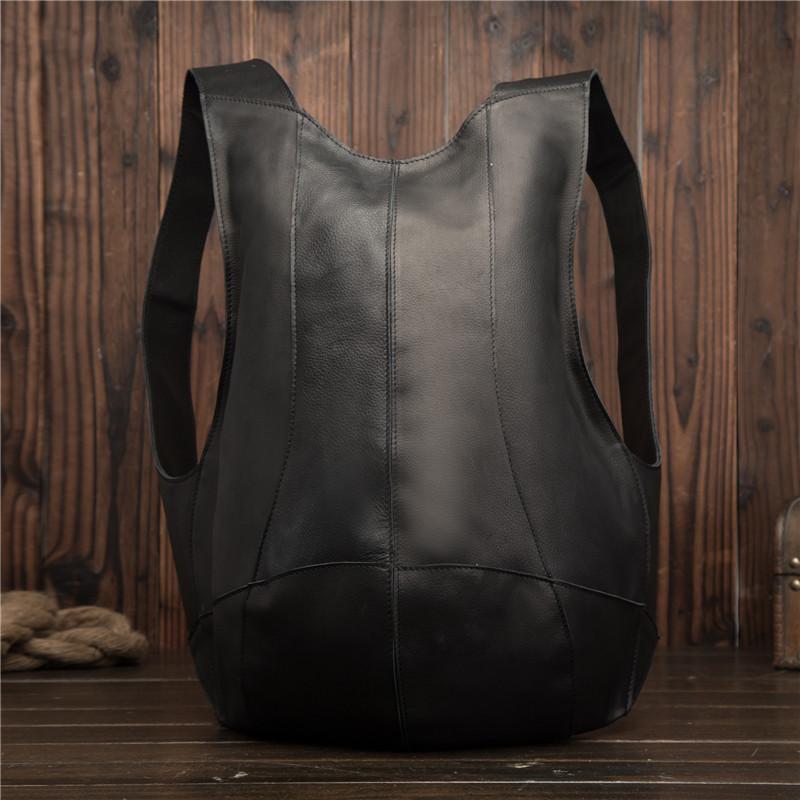

Backpack Real Leather For Men Personalized Retro Travel Business Large Tote Hand Bags Anti Theft Male Female Boys SchoolBackpack, Black