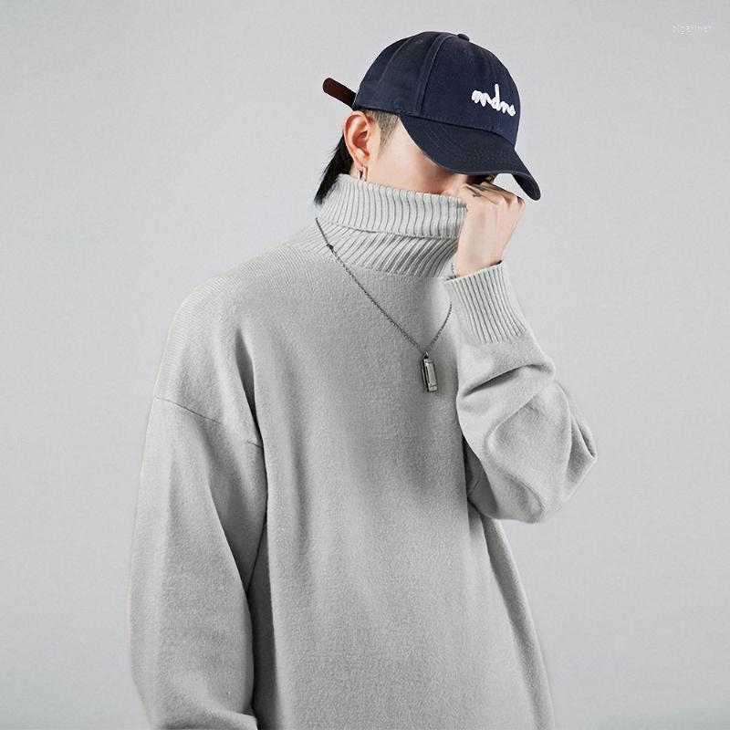 

Men's Sweaters Men's Knitted Sweater 2022 Warm Turtleneck Couple Winter Oversized Hip Hop Solid Color Women Casual PulloverMen's Olga22, Black