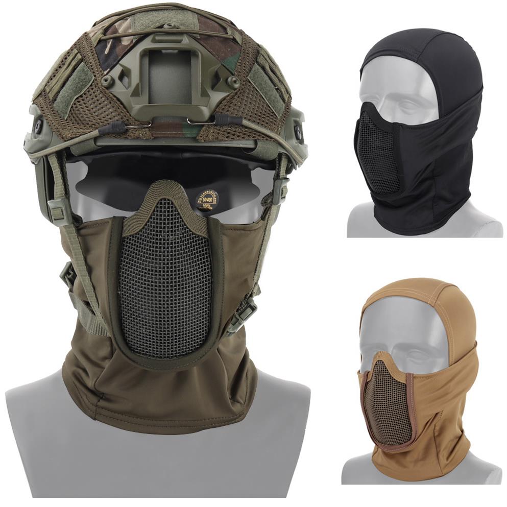 

Tactical Headgear Mask Airsoft Half Face Mesh Mask Cycling Hunting Paintball Protective Mask Shadow Fighter Headgear225z, Od